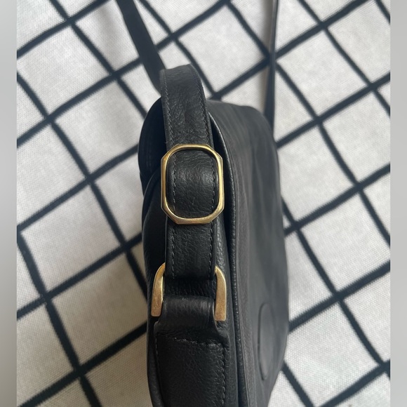 VINTAGE Black Leather Purse || Medium size - Picture 6 of 6